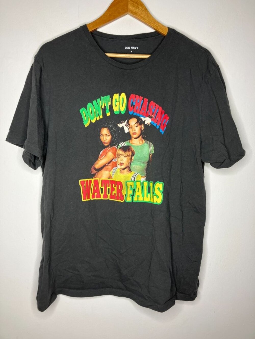 Old Navy x TLC Don't Go Chasing Waterfalls Gray Short Sleeve Adult XL